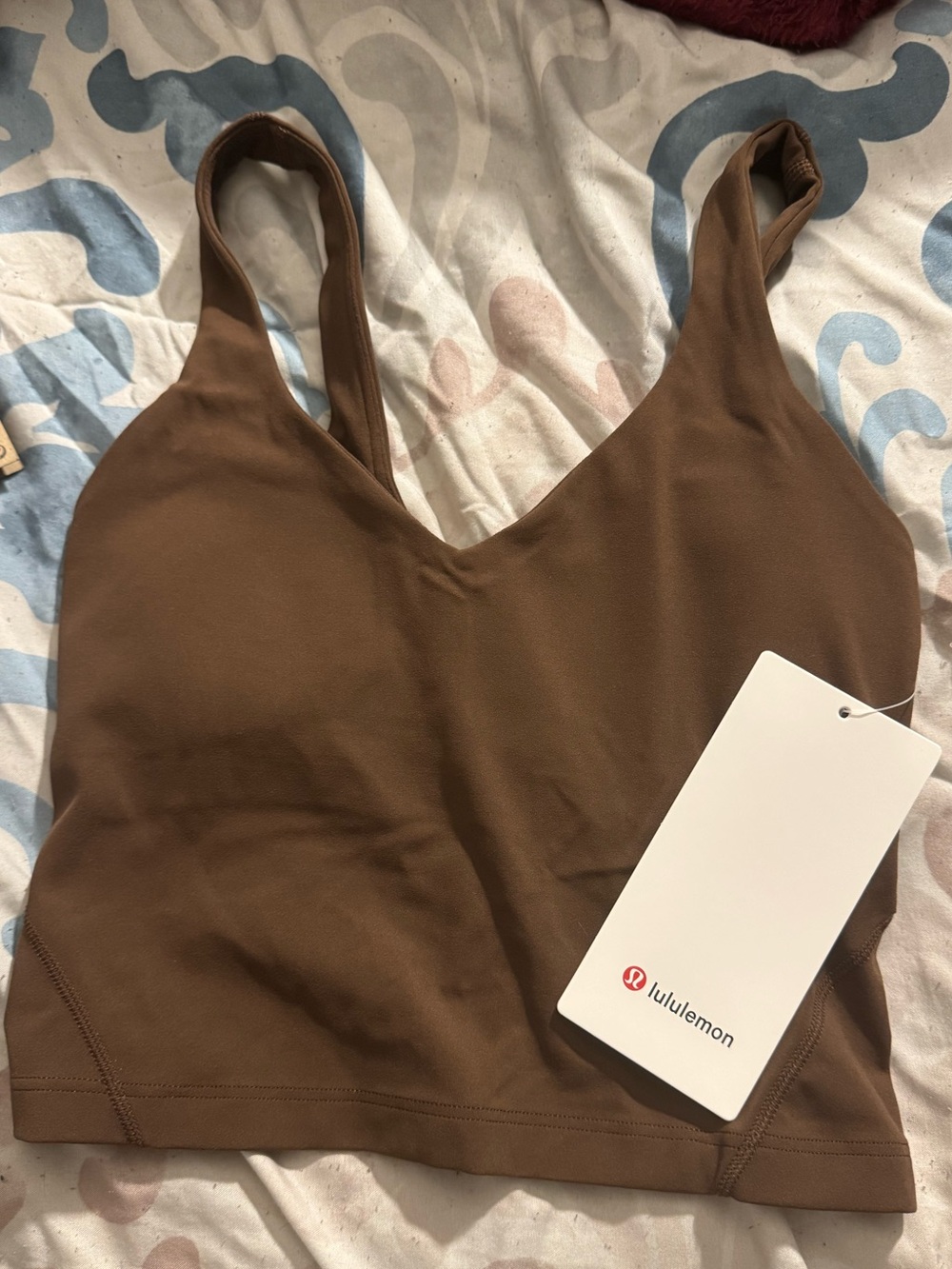 lululemon athletica Brown V-Neck Seamless Bralette